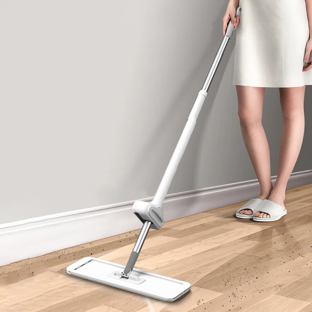 Hands Free Flatbed Mop Household Lazy Floor Mop Tool Large Cleaning Floor Mop Water Absorbing Mop Dry And Wet Dual-Purpose