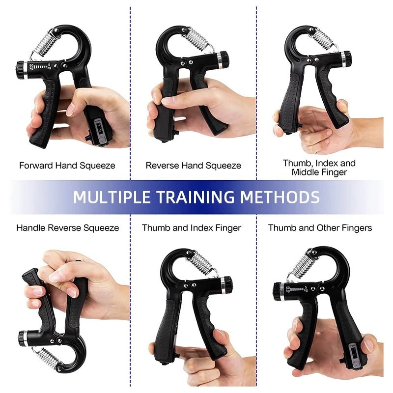 5-60Kg Heavy Gripper Fitness Hand Exerciser Grip Wrist Training Finger Pinch Expander Grip Ring Stress Relief Grip for Athletes