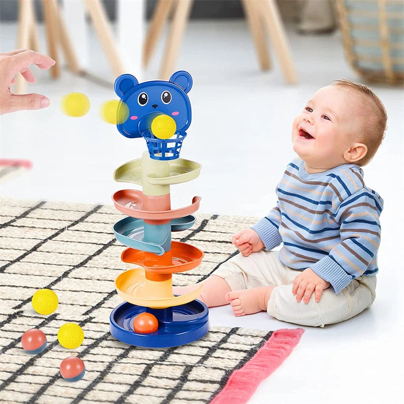 Development Games Montessori Rolling Ball  Baby Toys Educational Toys Montessori Activity Stacking Toys For Babies 1 2 3 Years