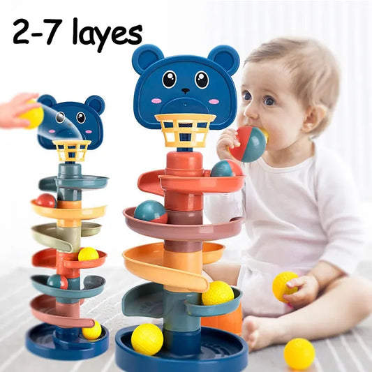 Development Games Montessori Rolling Ball  Baby Toys Educational Toys Montessori Activity Stacking Toys For Babies 1 2 3 Years