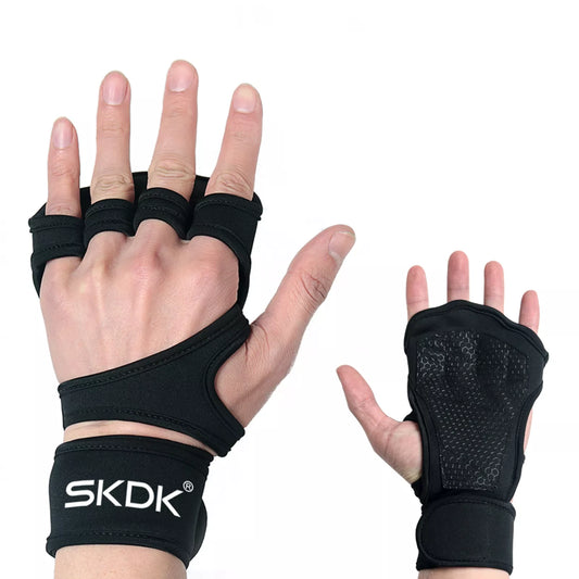 SKDK Weight Lifting Fitness Gloves With Wrist Wraps