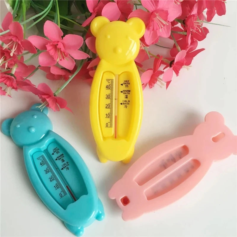 New Cartoon Floating Bear Baby Water Thermometers Lovely Kids Bath Thermometer Toy Plastic Tub Water Sensor Thermometer