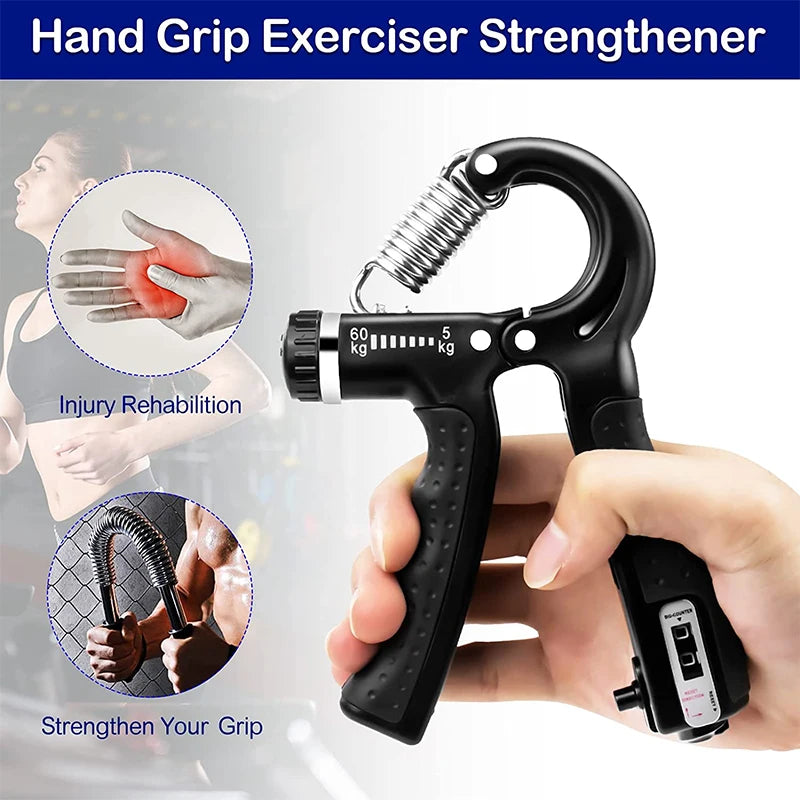 5-60Kg Heavy Gripper Fitness Hand Exerciser Grip Wrist Training Finger Pinch Expander Grip Ring Stress Relief Grip for Athletes