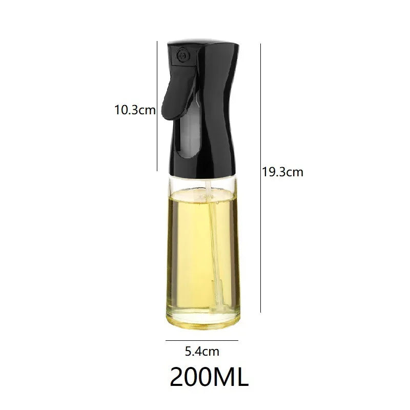 1pc 200ml/300ml Oil Spray Bottle Kitchen Cooking Olive Oil Dispenser Camping BBQ Baking Vinegar Soy Sauce Sprayer Containers