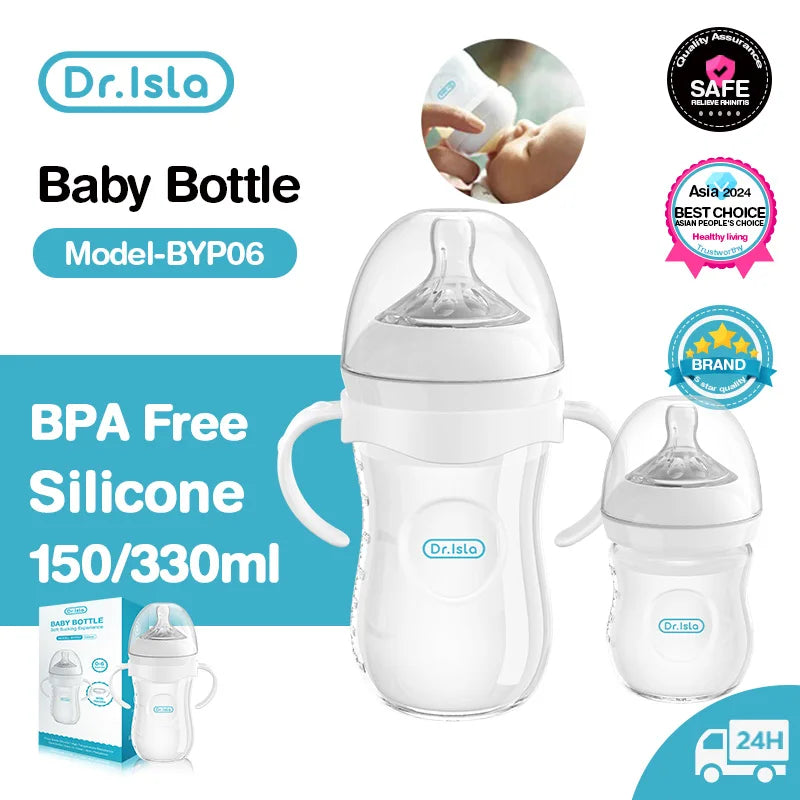 Dr.isla Baby Bottle BPA Free 150ML/330ML Baby Bottle Newborn Bottle P.P Feeding Bottle With Handle Baby drop-resistant Bottles