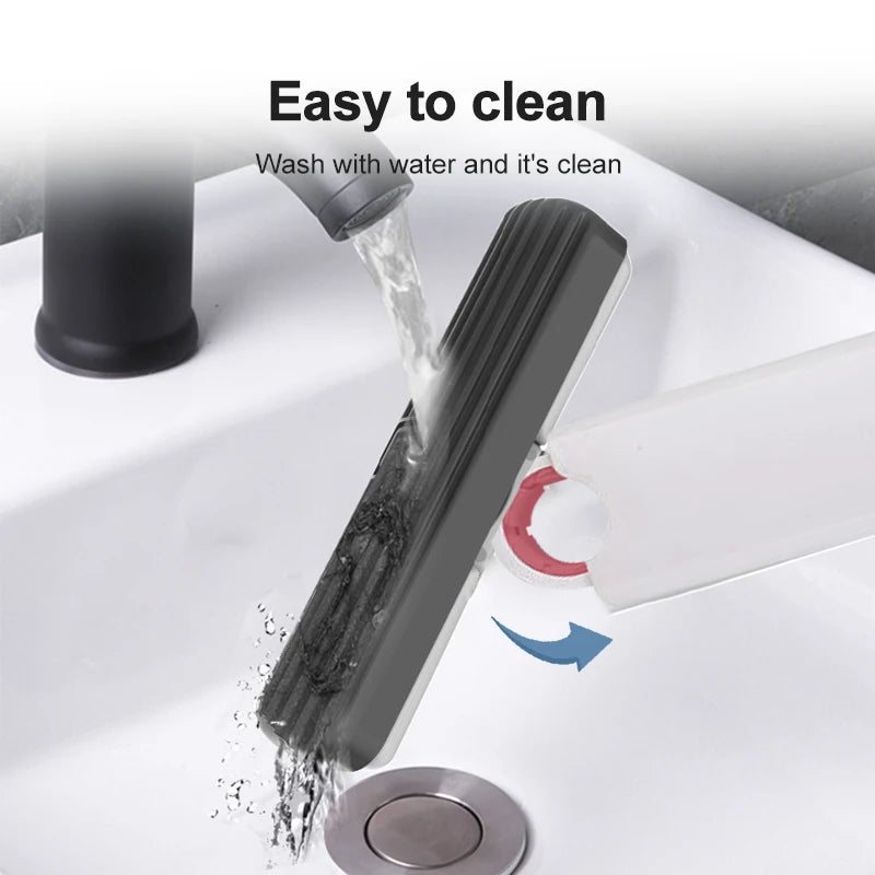 Powerful Squeeze Mini Mop Folding Home Cleaning Mops With Sponge Self-squeezing Floor Washing Mops Desk Window Car Clean Tools