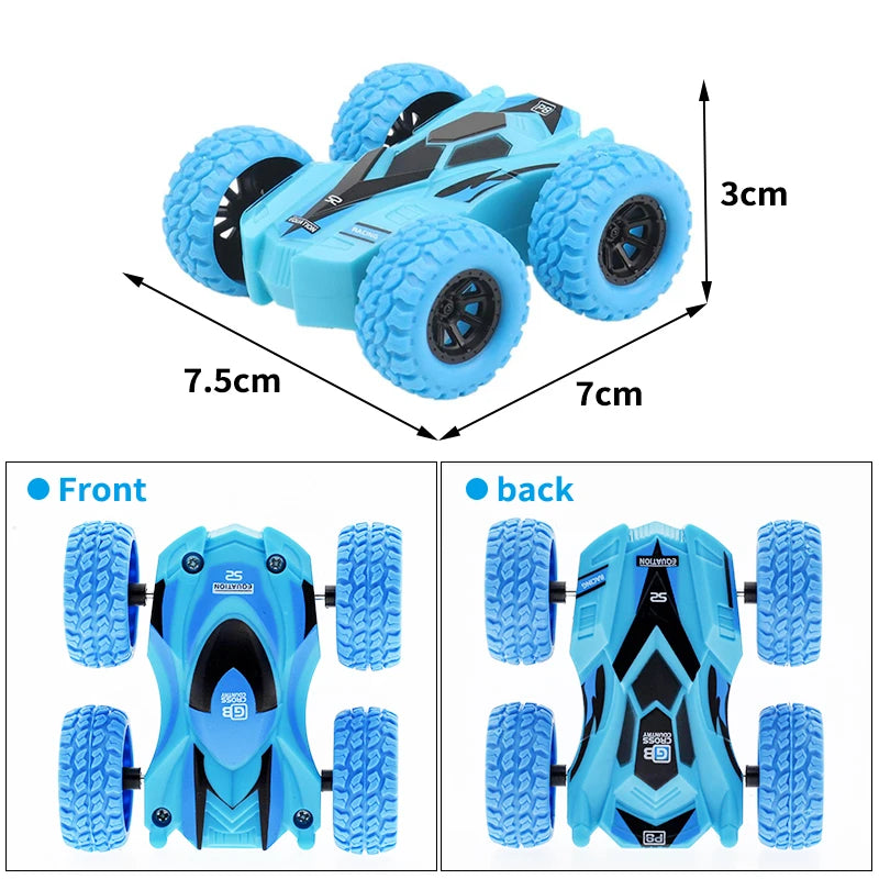 Fun Pull Back Car Double-Side Vehicle Inertia Safety and Fall Resistance Shatter-Proof Model for Kids Boys Children's Toys Car