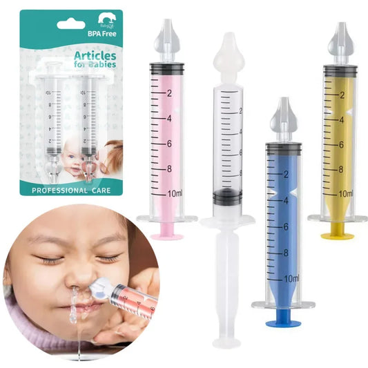 Silicone Baby Nasal Aspirator Needle Tube Baby Nose Cleaner Syringe Rhinitis Nasal Washer Irrigator Nose Washing for Children