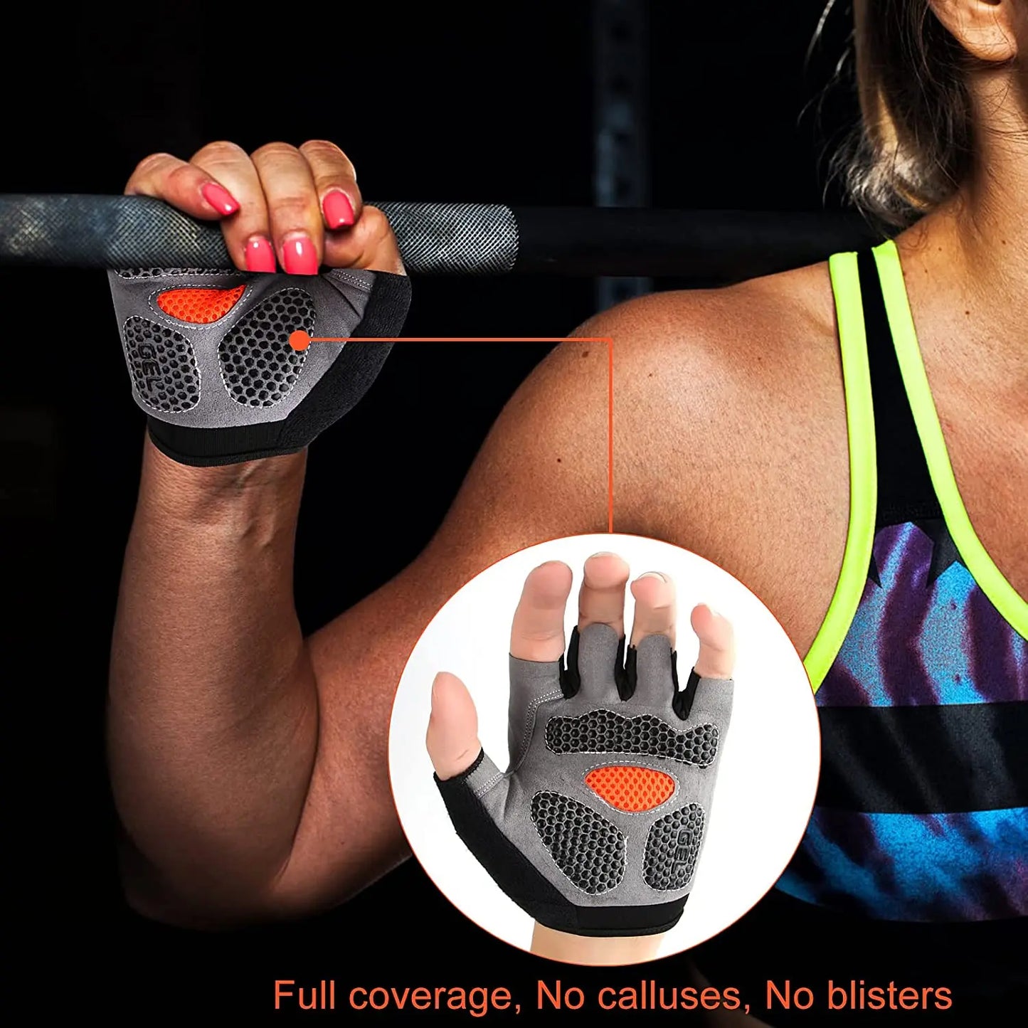 Gym Dumbbell Gloves Men Women Weightlifting Fitness Sport Training Exercise Gloves Non Slip Breathable Half Finger Cycling Glove