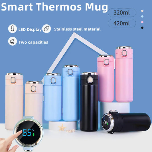 320ml 420ml Stainless Steel Smart Thermos Bottle LED Temperature Display Thermal Mug Insulated Tumbler