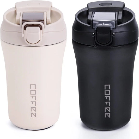 Travel Coffee Mug Vacuum Insulated Bottle Spill Proof with Lid Straw Reusable Tumbler Keep Hot/Ice Coffee Tea Car Thermos Cup