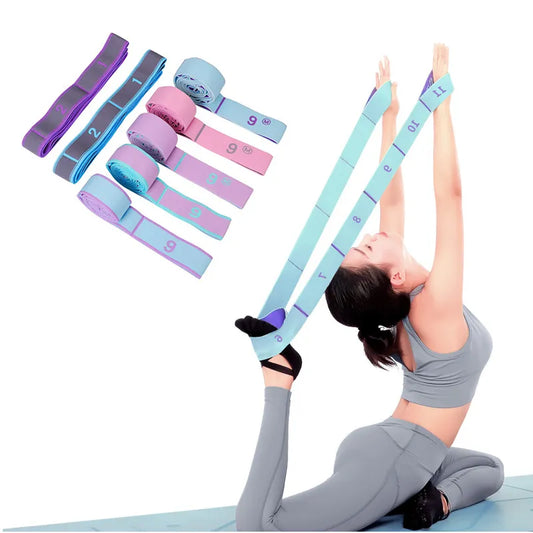 Multi-Section Elastic Yoga Resistance Bands Adult Child Dance Training Gym Home Pilates Exercise Pull Strap Belt Fitness Sport