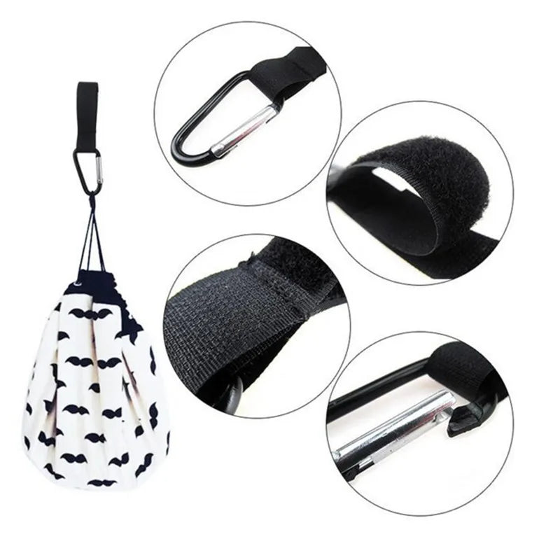 4/1pcs Baby Stroller Hook Clip Aluminum Alloy Carabiner Cart Organizer Diaper Bag Shopping Pram Hook Hanger Stroller Accessories