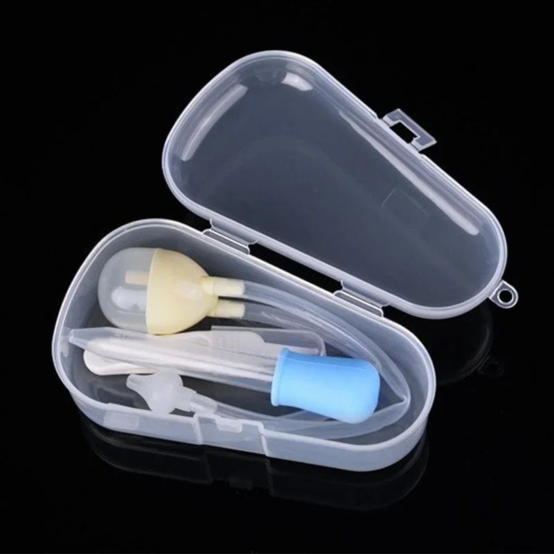 3pcs/box Newborn Baby Safety Nose Cleaner Kids Vacuum Suction Nasal Aspirator Set Infants Medicine Dropper Accessories Baby Care