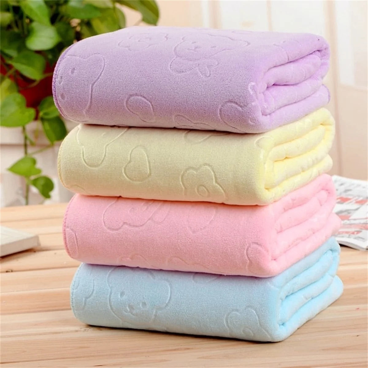 Baby Kids Bath Microfiber High Absorbent Towel Blanket Cute AnimalTuala Mandi (70*140cm)