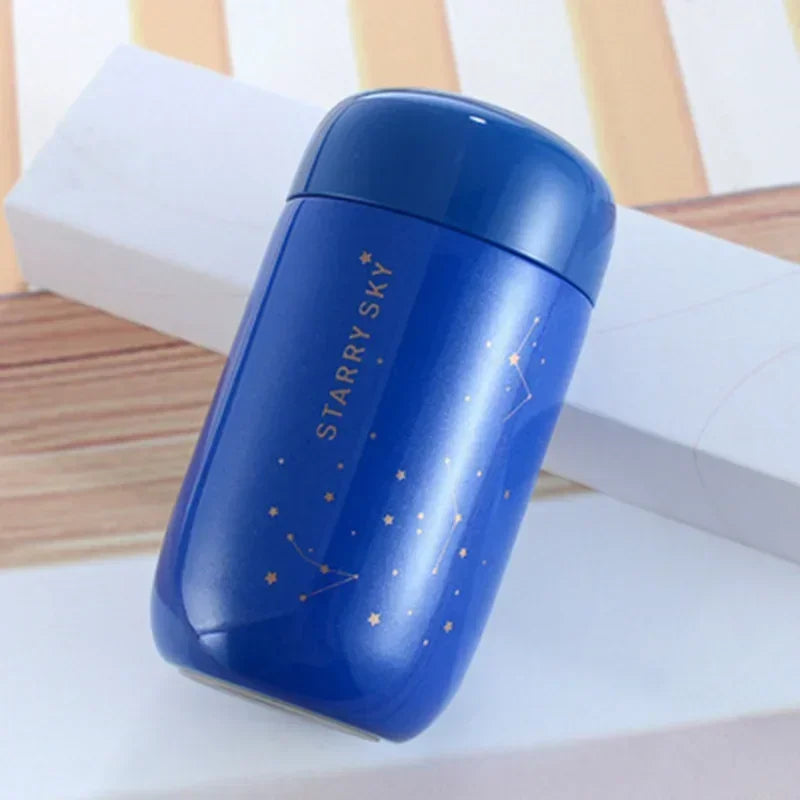Thermos Bottle Starry Sky Mini Small Capacity Leakproof Coffee Mug 304 Stainless Steel Vacuum Flask 200ML Thermo Bottle