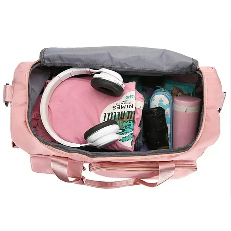 Carry On Travel Bag Large Capacity Gym Bag Weekender Overnight Duffle Bags With Shoe Compartment Sports Fitness Bags for Women