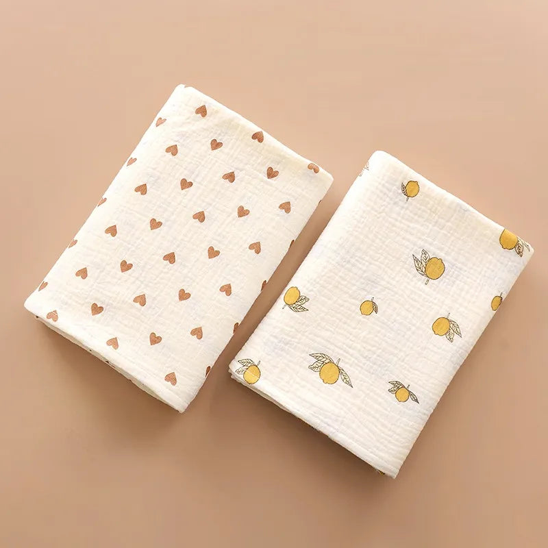 100X100cm Baby Receive Blanket for Newborn Cotton Muslin Swaddle Blanket Bedding Infant Bath Towel Baby Items Mother Kids