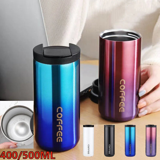 400/500ML Insulated Coffee Mug Cup Travel Stainless Steel Flask Vacuum Leakproof Thermo Bottles Espresso Themo Bottle Coffeeware