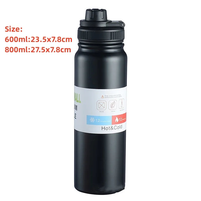 600ML/800ML Outdoor Thermos Portable Kettle Water Bottle with Tea Filter 304 Stainless Steel Thermal Cup Leak-proof Flask Sports