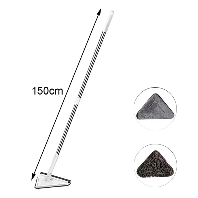 UNTIOR Telescopic Triangle Mop 360° Rotatable Spin Cleaning Mop Squeeze Wet and Dry Use Water Absorption Home Floor Tools