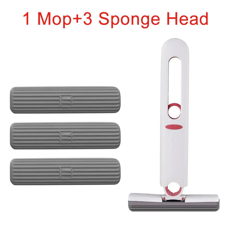 Powerful Squeeze Mini Mop Folding Home Cleaning Mops With Sponge Self-squeezing Floor Washing Mops Desk Window Car Clean Tools