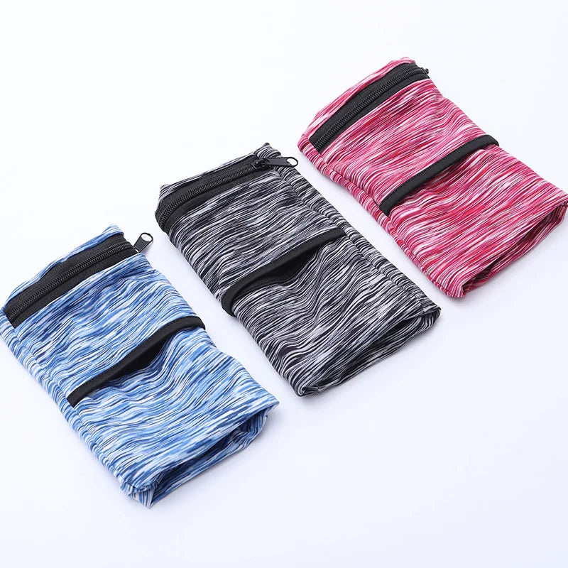 Zipper Running Bags Lightweight Wrist Wallet Pouch for Phone Key Card Sweatband Gym Fitness Sports Cycling Wristband Arm Bag