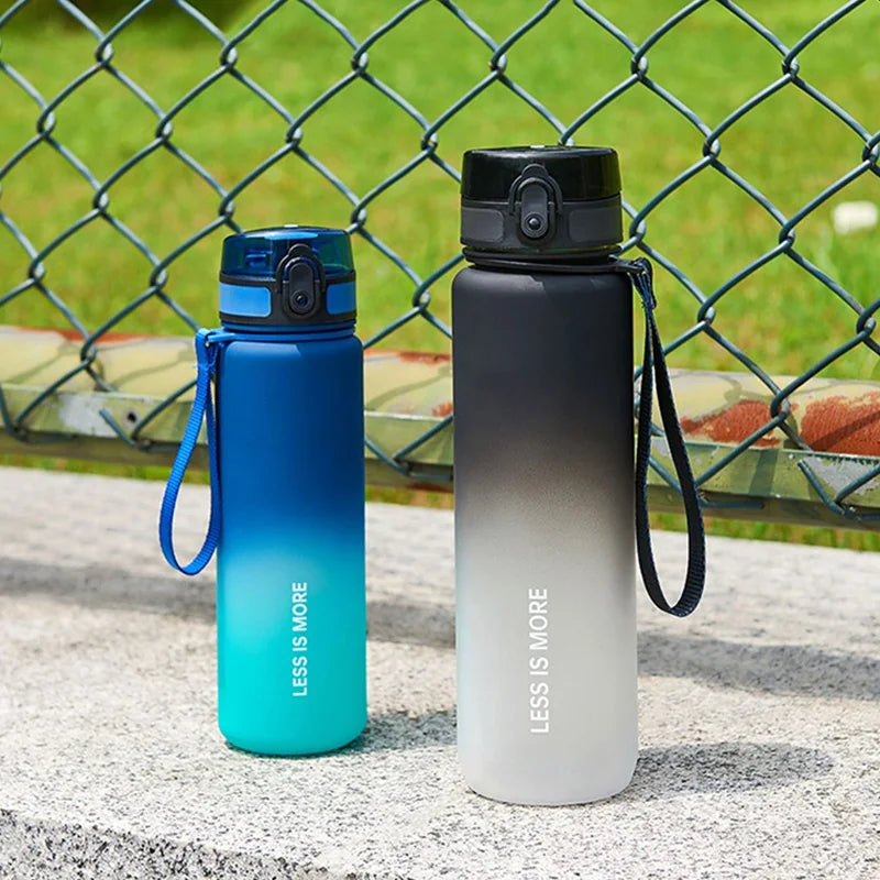 Portable Cup Gradient Color Leak-proof Plastic Water Bottle Large Capacity Outdoor Travel Sports Fitness Jugs Drinkware