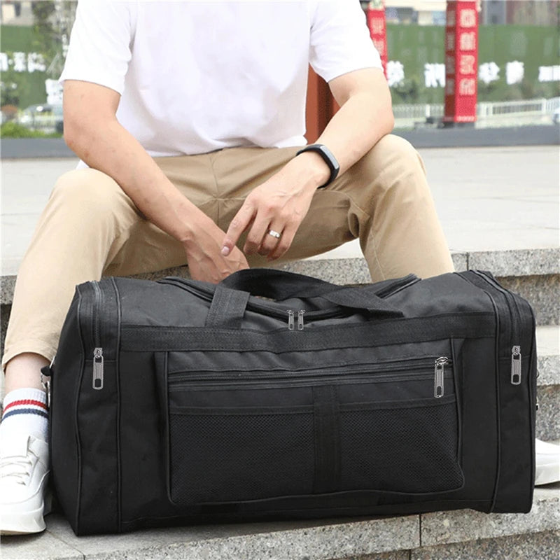 Women Men Nylon Travel Duffel Bag Carry On Luggage Bag Men Tote Large Capacity Weekender Gym Sport Holdall Overnight Bag Pouches