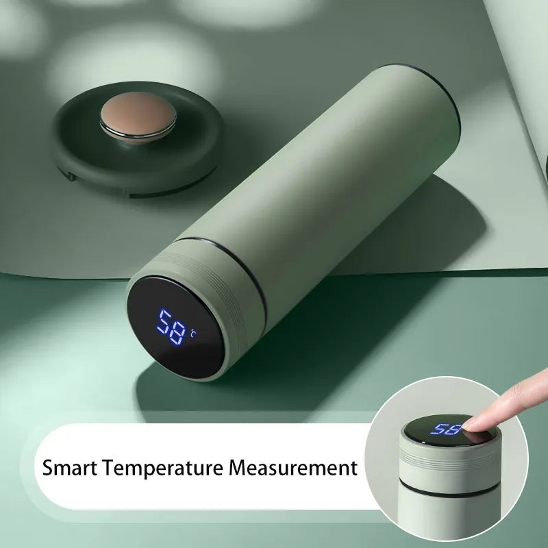 500ml Smart Water Bottle Stainless Steel Thermos Temperature Display Leakproof Vacuum Flasks Coffee Cup Milk Mug