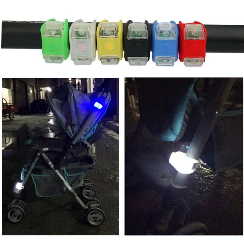 Baby Stroller Night Alarm light Waterproof Silicone Caution lamp Outdoor remind Security Safety LED Flash Caution Lamp warning