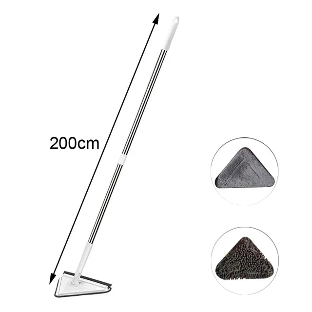 UNTIOR Telescopic Triangle Mop 360° Rotatable Spin Cleaning Mop Squeeze Wet and Dry Use Water Absorption Home Floor Tools