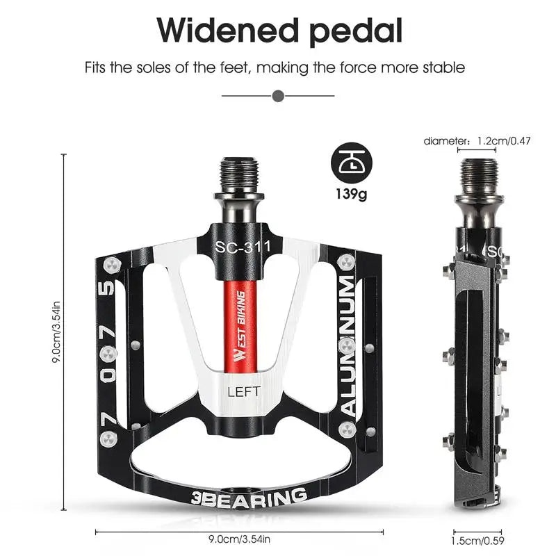 Bicycle Pedals Ultralight Anti-slip CNC BMX MTB Road Bike Pedal Cycling Sealed Bearing Bike Pedals