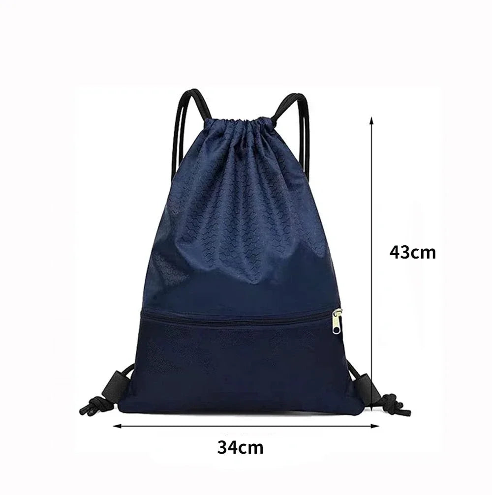 Outdoor Sports Drawstring Pocket Simple Backpack Men's and Women's Fitness Backpack Lightweight Basketball Bag Oxford Zipper Bag