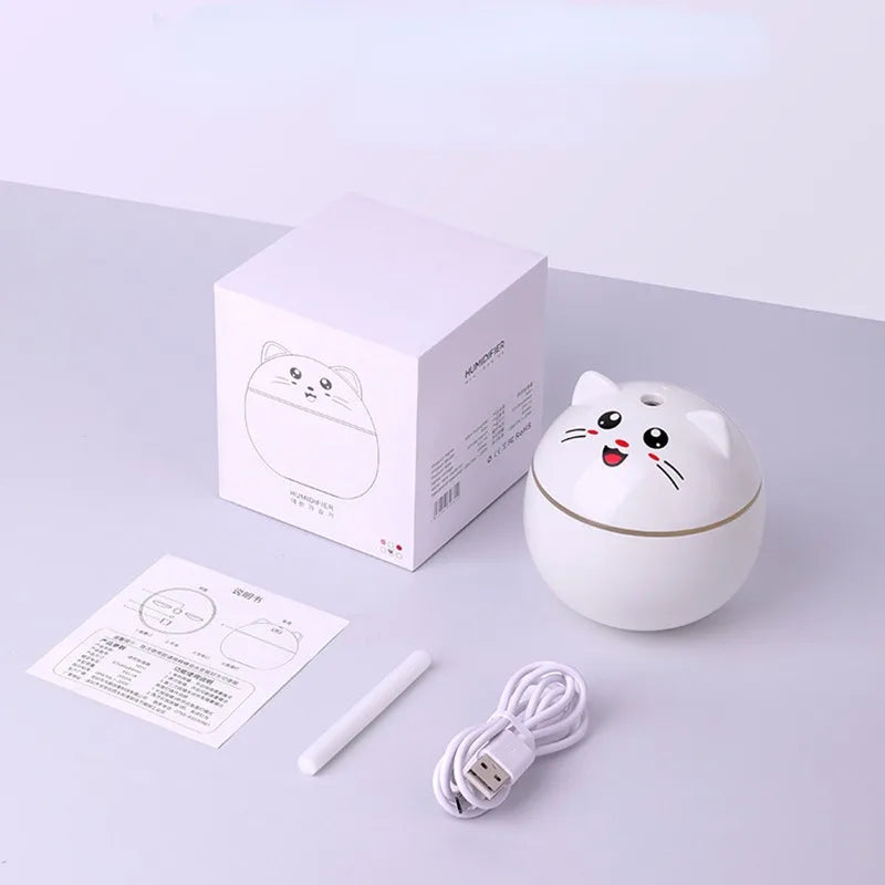 Lucky Cat Humidifier Mini Small USB Home Office Car Pregnant Women Young Baby Hydration Silent Big Spray