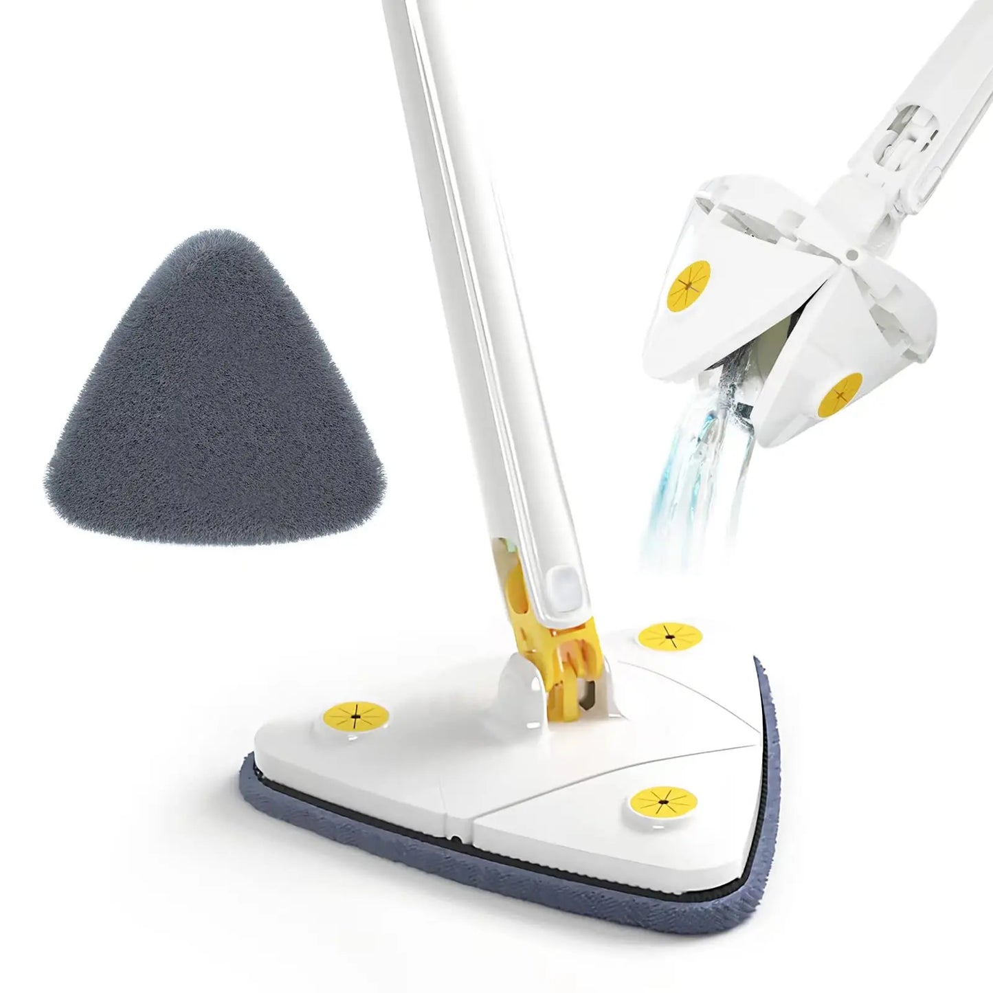 UNTIOR New Telescopic Triangle Mop 360° Rotatable Spin Cleaning Mop Squeeze Wet and Dry Use Water Absorption Home Floor Tools