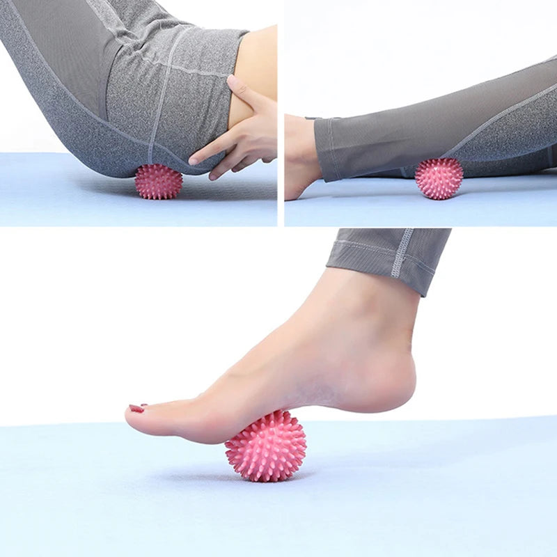 Durable PVC Spiky Massage Ball Trigger Point Sport Fitness Hand Foot Pain Relief Plantar Fasciitis Reliever Hedgehog Balls 6cm