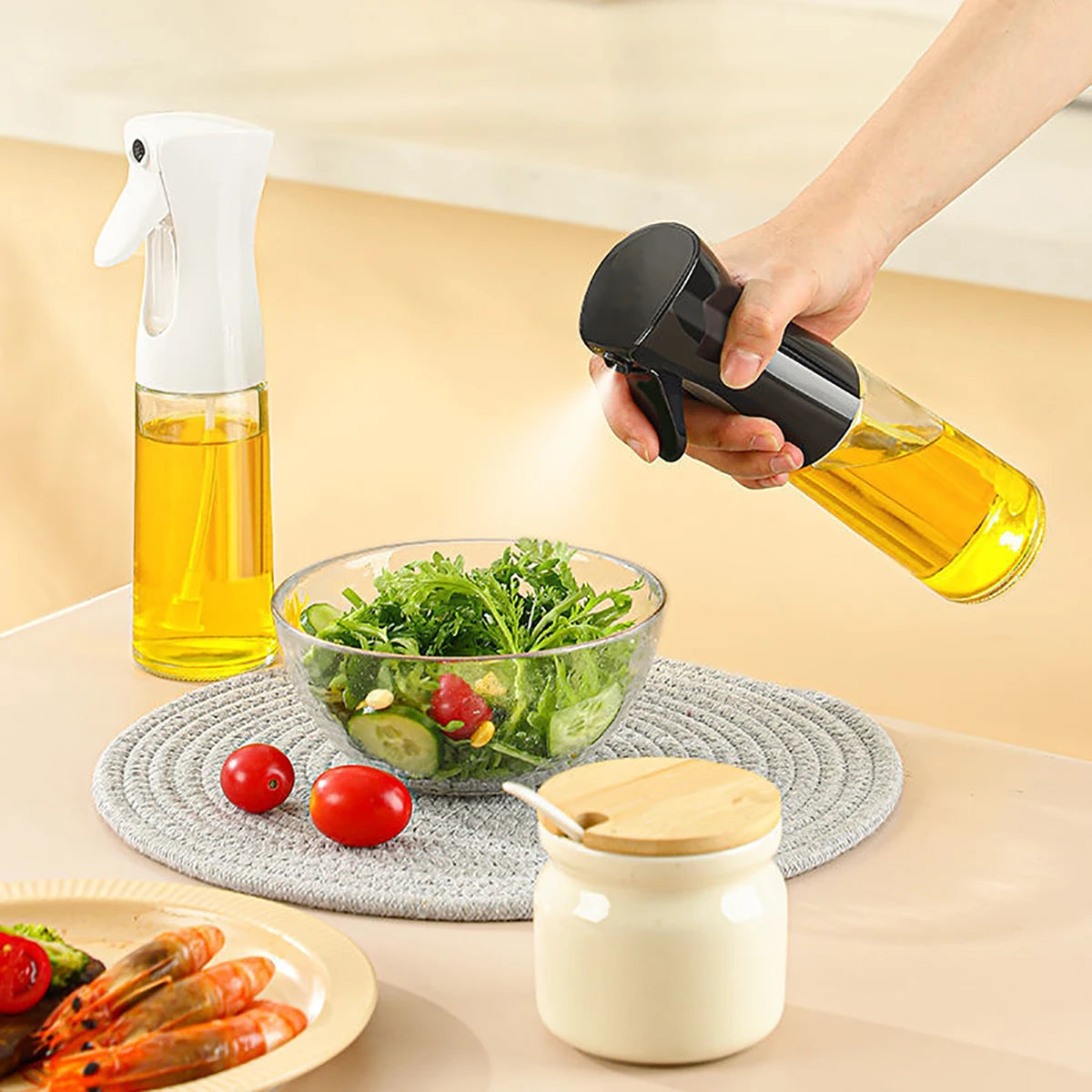 200/300/500ml Oil Spray Bottle Camping BBQ Cooking Olive Oil Sprayer Kitchen Baking Oil Spray Bottle Vinegar Bottle Dispenser