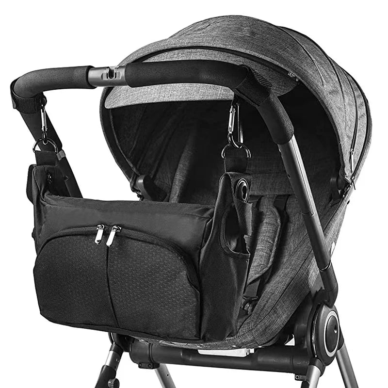 mommy storage bag for doona Stroller accessories  portable diaper bag compatible with stroller black waterproof storage bag
