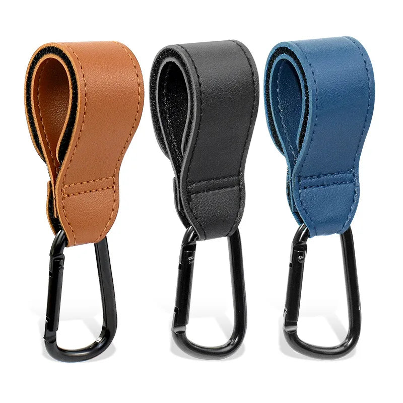 1/2pcs PU Leather Baby Bag Stroller Hook Pram Rotate 360 Degree Rotatable Cart Organizer Pram Hook Stroller Accessories