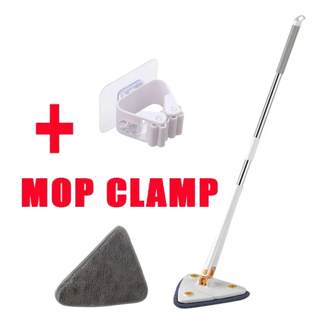 UNTIOR Telescopic Triangle Mop 360° Rotatable Spin Cleaning Mop Squeeze Wet and Dry Use Water Absorption Home Floor Tools