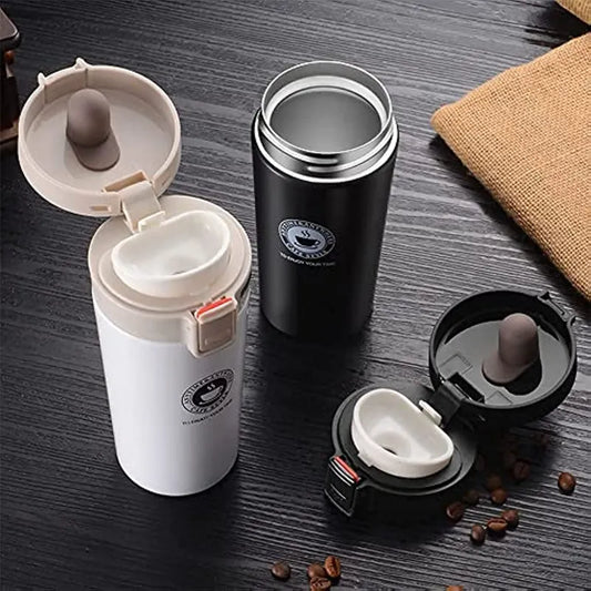 380ml Thermos Coffee Cup Tea Mug Double Layer Stainless Steel Vacuum Insulated Metal Thermos Outdoor Sports Water Bottle